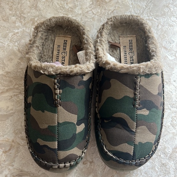 Boys camo slippers size 3 Deer Stags slipperooz - Picture 8 of 9